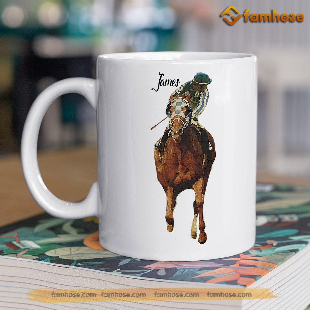 Personalized Horse Riding Mug, The Only Time You Should Ever Look Back Mug, Cups Gift For Horse Riding Lovers, Horse Owner