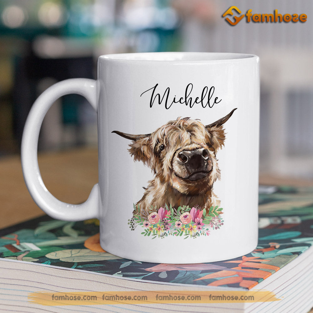 Personalized Cow Mug, Today I Choose To Be Happy Mug, Cups Gift For Cow Lovers, Cow Owner