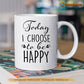 Personalized Cow Mug, Today I Choose To Be Happy Mug, Cups Gift For Cow Lovers, Cow Owner