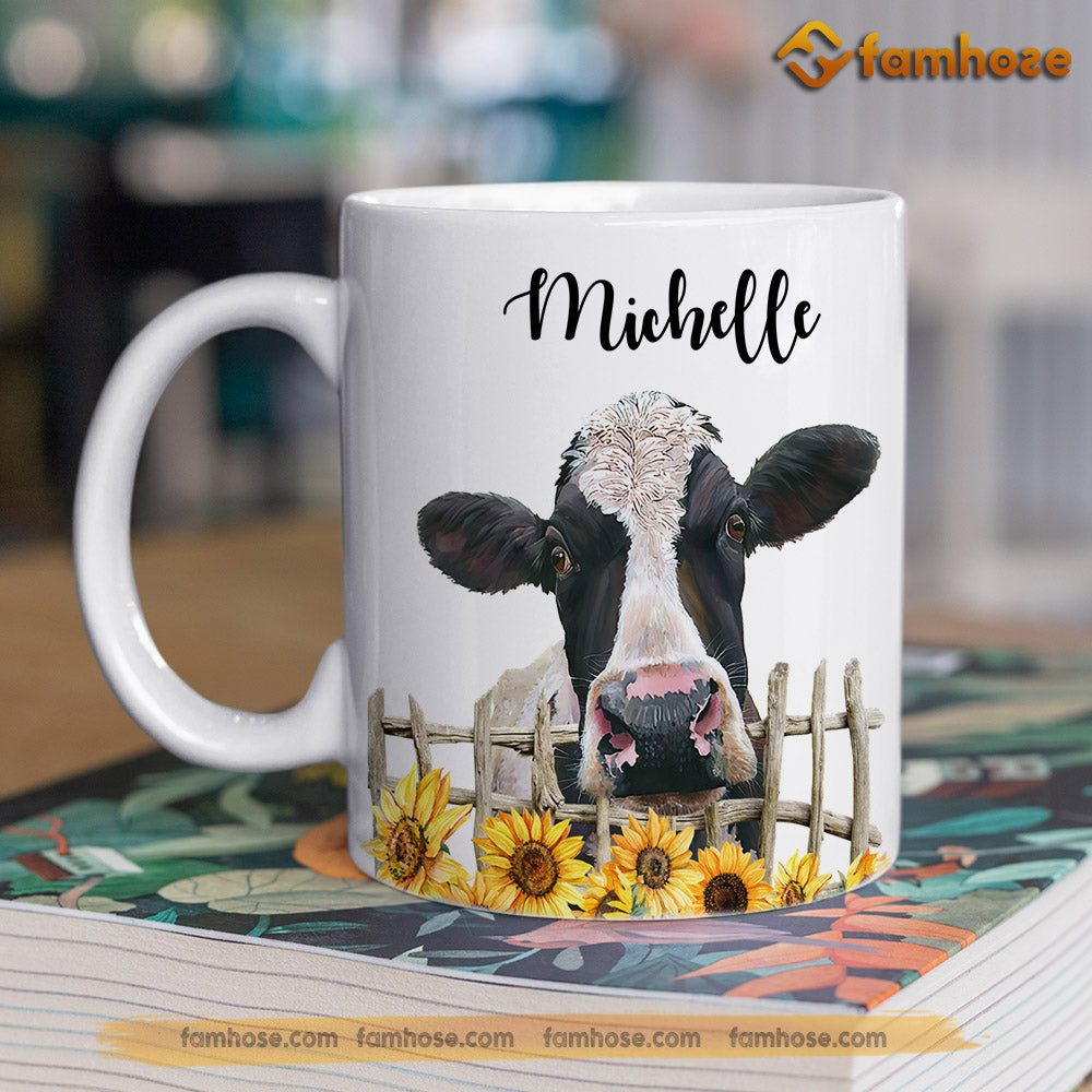 Personalized Cow Mug, May Your Troubles Be Less Mug, Cups Gift For Cow Lovers, Cow Owner