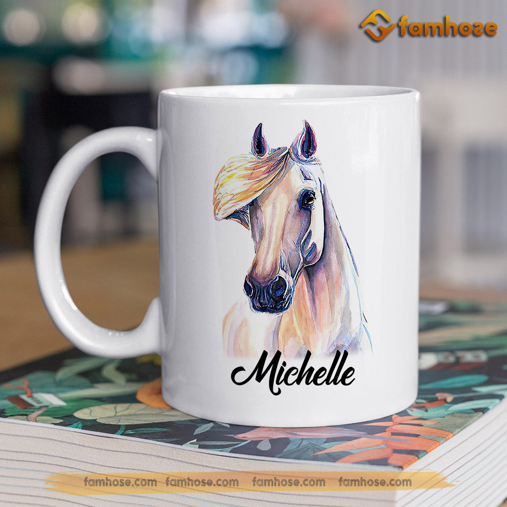 Personalized Horse Mug, I'm A Horse Girl Easy To Love Hard To Afford Mug, Cups Gift For Horse Lovers, Horse Owner