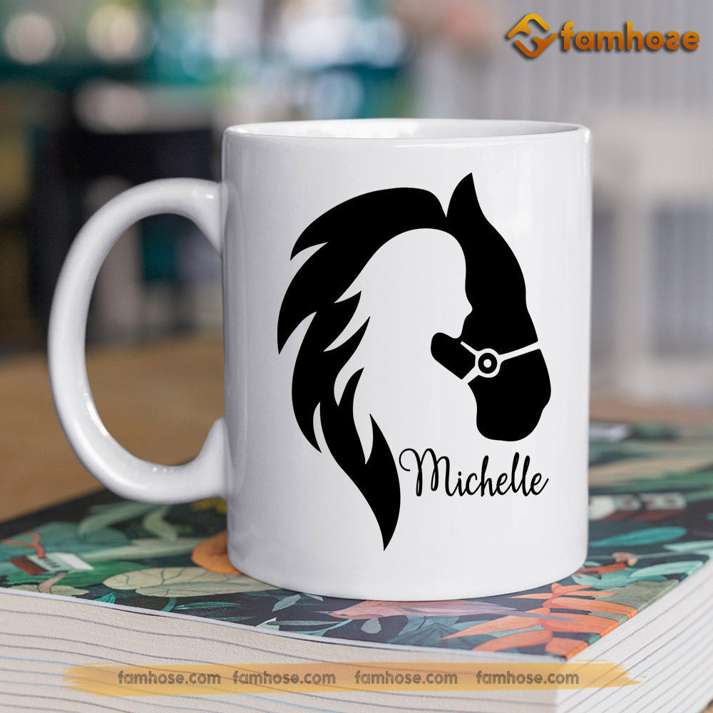 Personalized Horse Mug, Once Upon A Time There Was A Girl Mug, Cups Gift For Horse Lovers, Horse Owner