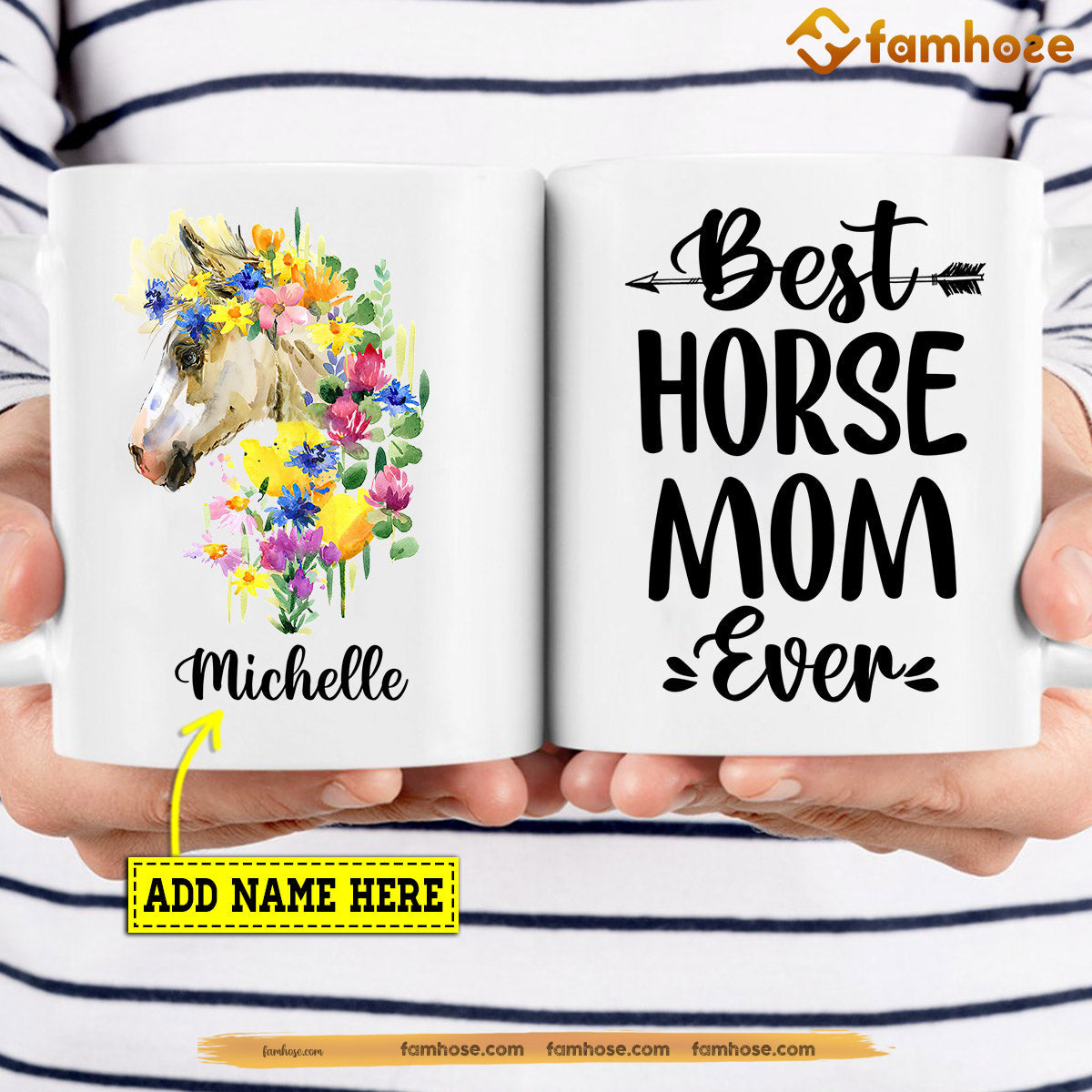 Personalized Mother's Day Horse Mug, Best Horse Mom Ever Mug, Cups Gift For Horse Lovers, Horse Owner