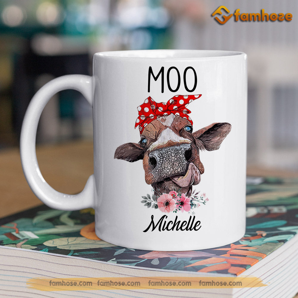 Funny Personalized Cow Mug, Buckle Up Buttercup You Just Flipped My Heifer Switch Mug, Cups Gift For Cow Lovers, Cow Owner