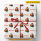 Personalized Christmas Basketball Wrapping Paper, Custom Sports Wrapping Paper Rolls, Xmas Gift Wrap For Basketball Lover
