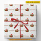 Personalized Christmas Football Wrapping Paper, Custom Sports Wrapping Paper Rolls, Xmas Gift Wrap For Football Lover