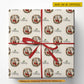 Personalized Christmas Horse Wrapping Paper, Elegant Horse Garland Wrapping Paper Rolls, Xmas Gift Wrap For Horse Lover