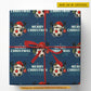 Personalized Christmas Soccer Wrapping Paper, Balls Wearing Santa Hat Wrapping Paper Rolls, Xmas Gift Wrap For Soccer Lover