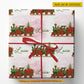 Personalized Christmas Train Wrapping Paper, Christmas Steam Train Loaded Wrapping Paper Rolls Xmas Gift