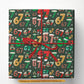 Christmas 67 Meme Wrapping Paper, Six Seven In Dark Green Background Wrapping Paper Rolls Xmas Gift