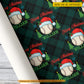 Personalized Christmas Baseball Wrapping Paper, Merry Christmas In Green Background Wrapping Paper Rolls, Xmas Gift Wrap For Baseball Lover
