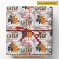 Personalized Christmas Cheerleading Wrapping Paper, Merry Christmas Cheer Wrapping Paper Rolls, Xmas Gift Wrap For Cheerleader