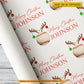 Personalized Christmas Baseball Wrapping Paper, Custom Sports In White Background Wrapping Paper Rolls, Xmas Gift Wrap For Baseball Lover