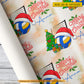 Personalized Christmas Volleyball Wrapping Paper, Volleyball Wears Santa Hat Wrapping Paper Rolls, Xmas Gift Wrap For Volleyball Lover
