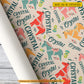 Personalized Horse Wrapping Paper, Whimsical Nordic Horses Wrapping Paper Rolls, Gift Wrap For Horse Lover