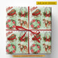 Personalized Christmas Horse Wrapping Paper, Festive Horse & Sleigh Wonderland Wrapping Paper Rolls, Xmas Gift For Horse Lover