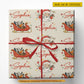 Funny Personalized Christmas Hair Stylist Wrapping Paper, Jolly Barber Wrapping Paper Rolls Xmas Gift