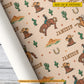 Personalized Cowboy Wrapping Paper, Wild West Cowboy Adventure Wrapping Paper Rolls, Gift Wrap For Cowboy