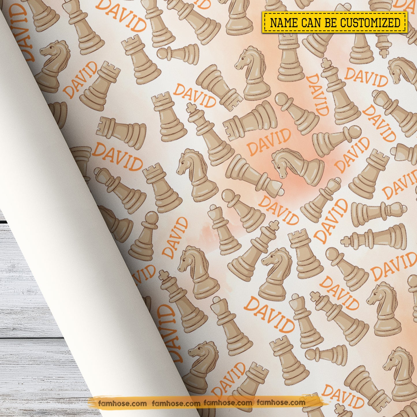 Personalized Chess Wrapping Paper, Chess Master Wrapping Paper Rolls, Gift Wrap For Chess Lover