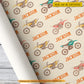Personalized Dirt Bike Wrapping Paper, Dirt Bike Pastel Wrapping Paper Rolls, Gift Wrap For Dirt Bike Lover