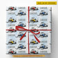 Personalized Snowmobiling Wrapping Paper, Winter Snowmobile Wrapping Paper Rolls, Gift Wrap For Snowmobiling Lover