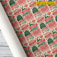 Vintage Personalized Christmas Postal Stamps Wrapping Paper, Santa Approved North Pole Special Delivery Wrapping Paper Rolls, Xmas Gift Wrap
