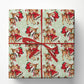 Vintage Christmas Deer Wrapping Paper, Little Girl And Fawn With Red Stockings And Snowflakes Wrapping Paper Rolls, Xmas Gift Wrap For Reindeer Lover