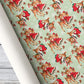 Vintage Christmas Deer Wrapping Paper, Little Girl And Fawn With Red Stockings And Snowflakes Wrapping Paper Rolls, Xmas Gift Wrap For Reindeer Lover