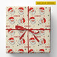 Vintage Personalized Christmas Santa Wrapping Paper, Santa Smiles Just For You Wrapping Paper Rolls, Xmas Gift Wrap
