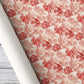 Vintage Christmas Santa Wrapping Paper, Red And Cream Toile Wrapping Paper Rolls, Xmas Gift Wrap