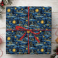 Christmas Starry Night Wrapping Paper, Van Gogh Inspired Snowy Winter Village Wrapping Paper Rolls, Xmas Gift Wrap