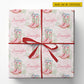 Personalized Cowgirl Boots Wrapping Paper, Pink Boots And Roses Western Wrapping Paper Rolls, Gift Wrap For Cowgirls