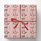 Cowgirl Boots Wrapping Paper, Pink Floral Western Wrapping Paper Rolls, Gift Wrap For Cowgirls
