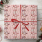 Cowgirl Boots Wrapping Paper, Pink Floral Western Wrapping Paper Rolls, Gift Wrap For Cowgirls