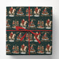 Vintage Christmas Western Cowboy Wrapping Paper, Cowboy Santa On Horseback Holiday Wrapping Paper Rolls, Xmas Gift Wrap Cowboys