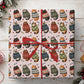 Cute Christmas Cat Wrapping Paper, Cats In Festive Sweaters Wrapping Paper Rolls, Xmas Gift Wrap For Cat Lover