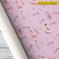 Personalized Ballerina Wrapping Paper, Pink Ballet Dancer And Pointe Shoes Wrapping Paper Rolls, Gift Wrap For Ballet Lover