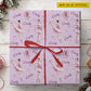 Personalized Ballerina Wrapping Paper, Pink Ballet Dancer And Pointe Shoes Wrapping Paper Rolls, Gift Wrap For Ballet Lover