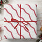 Baseball Stitch Wrapping Paper, Red And White Sports Wrapping Paper Rolls, Gift Wrap For Baseball Lover