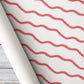 Baseball Stitch Wrapping Paper, Red And White Sports Wrapping Paper Rolls, Gift Wrap For Baseball Lover