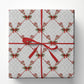 Christmas Lacrosse Wrapping Paper, Lacrosse Sticks And Red Bows Wrapping Paper Rolls, Xmas Gift Wrap For Lacrosse Lover