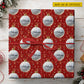 Personalized Christmas Golf Wrapping Paper, Golf Ball Ornament Wrapping Paper Rolls, Xmas Gift Wrap For Golf Lover