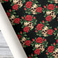 Gothic Skull & Roses Wrapping Paper, Dark Romance In Bloom Skull Wrapping Paper Rolls, Gift Wrap