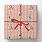 Vintage 1950s Christmas Wrapping Paper, Retro Holiday Ladies With Ornaments Wrapping Paper Rolls, Xmas Gift Wrap