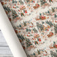Vintage Christmas Village Wrapping Paper, Santa Sleigh And Reindeer Wrapping Paper Rolls, Xmas Gift Wrap For Reindeer Lover