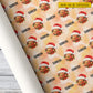 Personalized Christmas Basketball Wrapping Paper, Basketball With Santa Hat And Christmas Lights Wrapping Paper Rolls, Xmas Gift Wrap For Basketball Lover