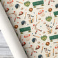 Vintage Baseball Wrapping Paper, Baseball Player And Equipment Wrapping Paper Rolls, Gift Wrap For Baseball Lover