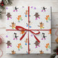 Funny Roller Skating Cats Wrapping Paper, Kittens On Roller Skates Wrapping Paper Rolls, Gift Wrap For Cat Lover