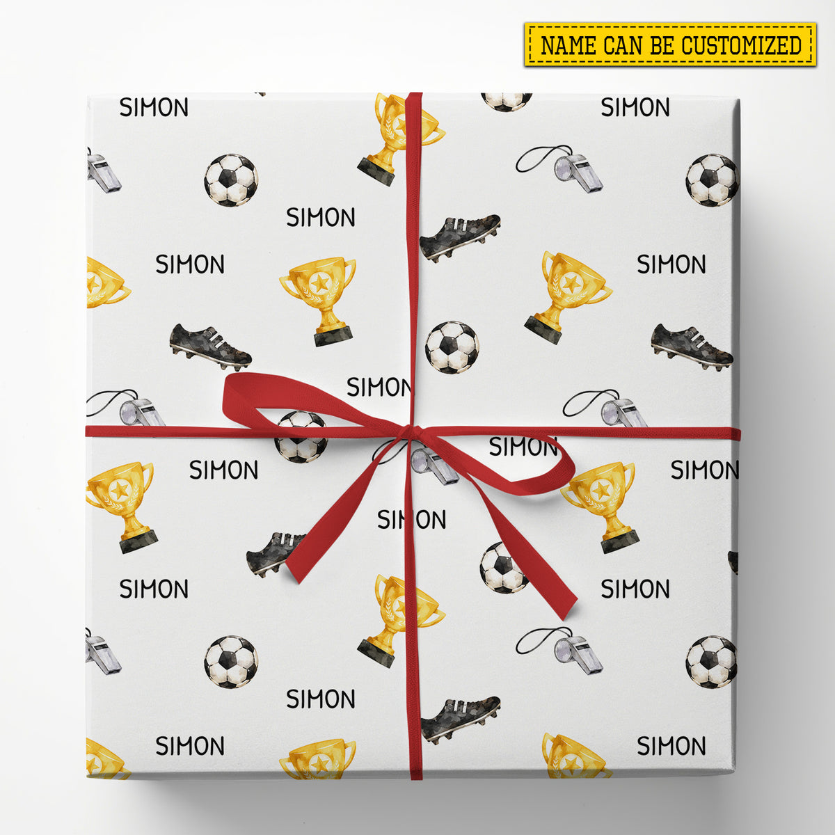 Personalized Soccer Wrapping Paper, Little Soccer Champion Wrapping Paper Rolls, Gift Wrap For Soccer Lover