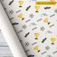 Personalized Soccer Wrapping Paper, Little Soccer Champion Wrapping Paper Rolls, Gift Wrap For Soccer Lover